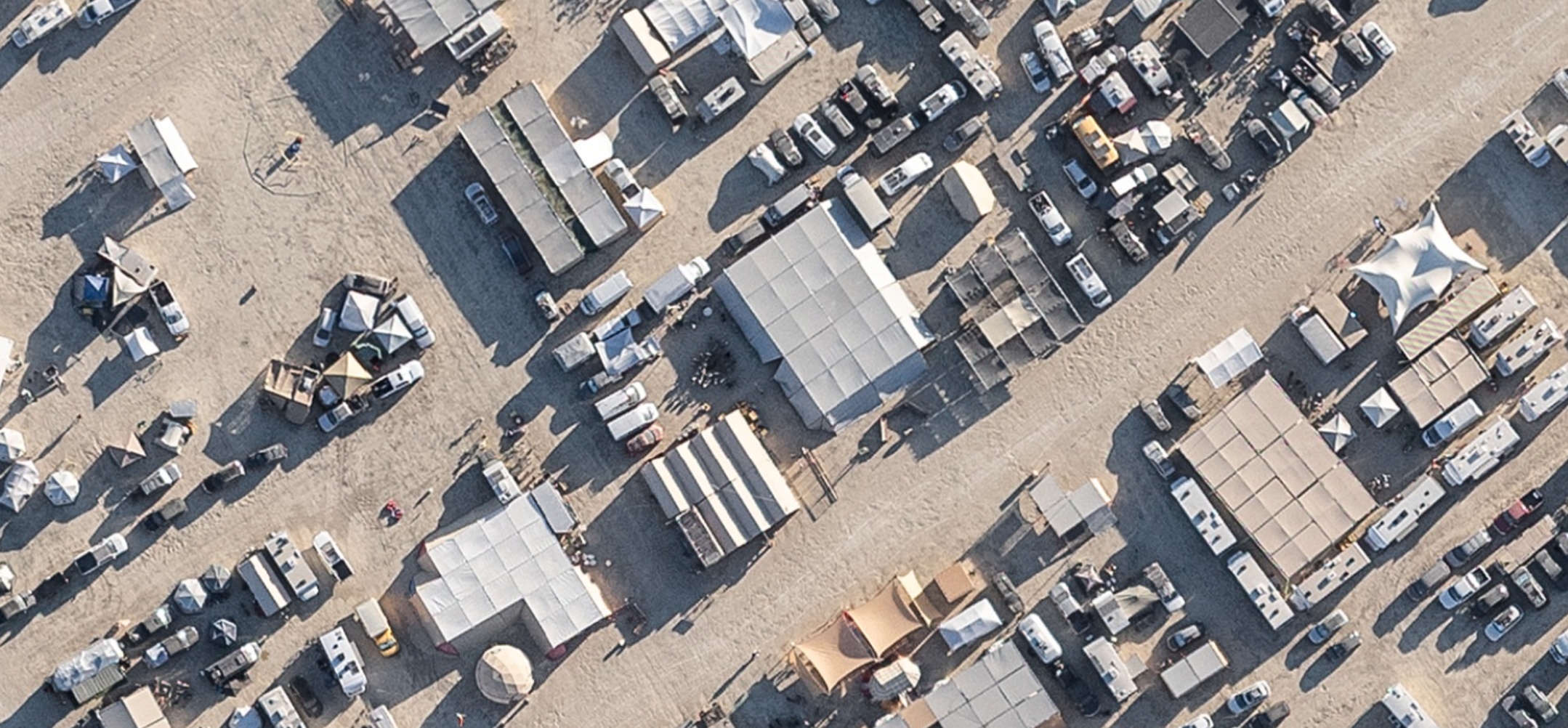 Aerial photo of the camp